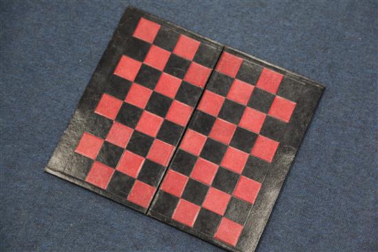 A Victorian burr walnut cased games compendium, 13in.
